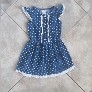 Girl's Polka Dot Summer Dress. Size: 4.